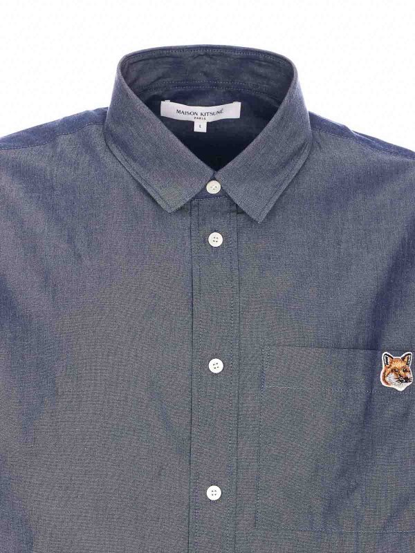 シャツ - ブルー shop online: MAISON KITSUNÉ