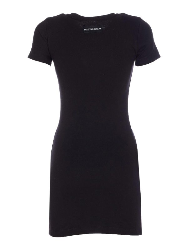 MARINE SERRE: ニーレングスドレス online - 膝丈ドレス - 黒