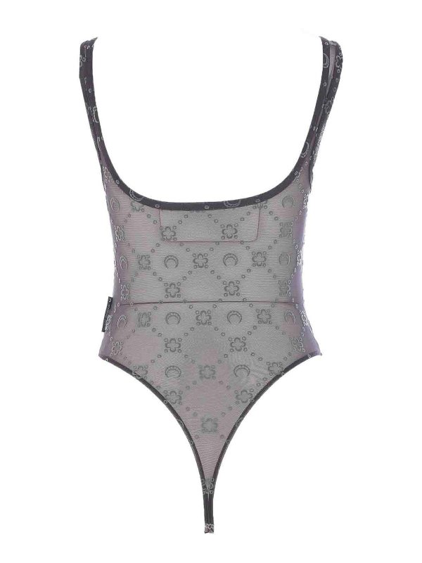 MARINE SERRE: Top e canotte online - Top grigio in pietra