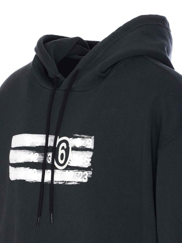 The Best Shops MM6 MAISON MARGIELA: スウェット＆セーター - スウェットシャツ/セーター - 黒