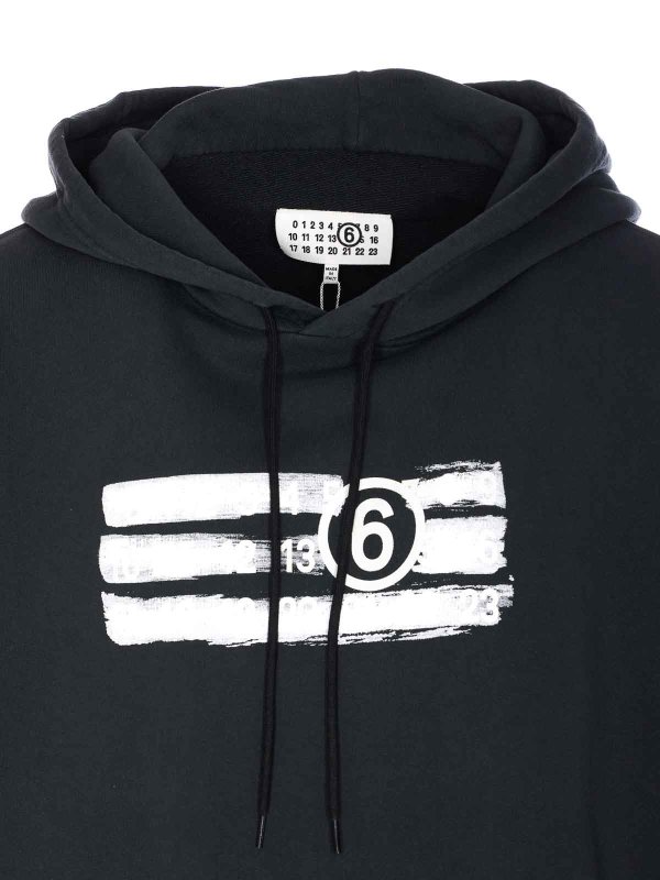 スウェットシャツ/セーター - 黒 shop online: MM6 MAISON MARGIELA