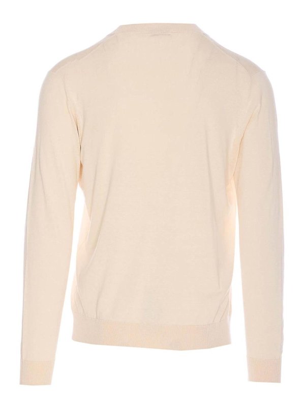 Paolo Pecora: Strickpullover mit Rundhalsausschnitt online - Rundhalspullover - Weiß