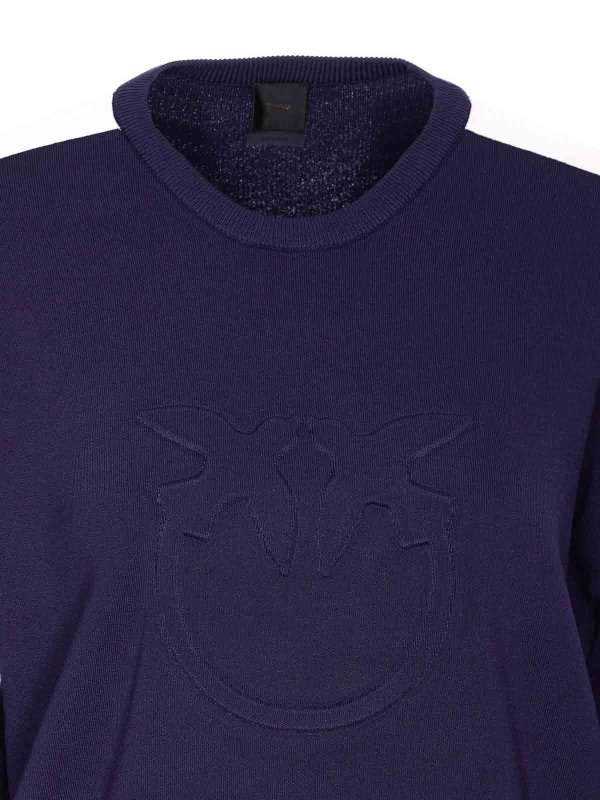 クルーネック - ブルー shop online: Pinko