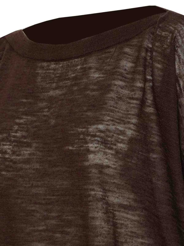 クルーネック - ブラウン shop online: ROBERTO COLLINA