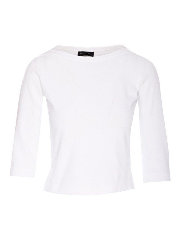 ROBERTO COLLINA: クルーネック - クルーネック - 白