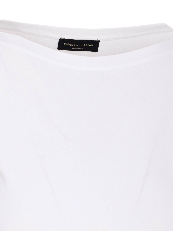 クルーネック - 白 shop online: ROBERTO COLLINA