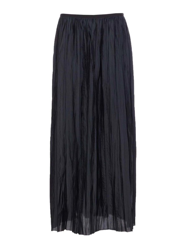 ROBERTO COLLINA: Knee length skirts & Midi - Blue Pleated Skirt