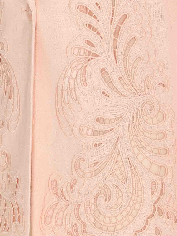 The Best Shops TWINSET: blazers - Mixed Linen Blazer With Embroidery