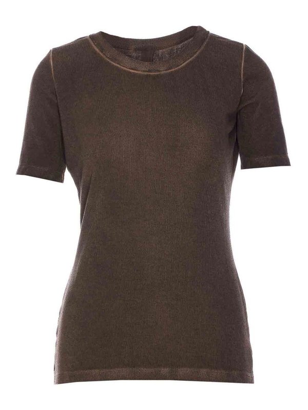 UMA WANG: Tops & Tank tops - Brown Tir Top
