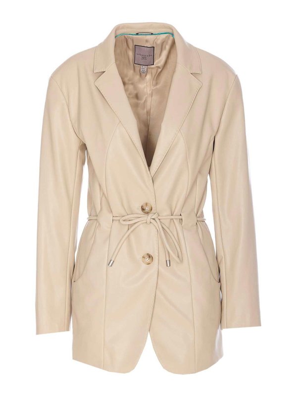 URBANCODE: レザージャケット - レザージャケット - 白