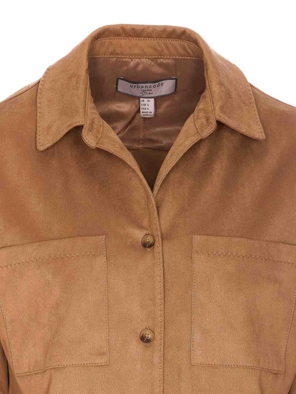 Brown Suede Jacket shop online: URBANCODE