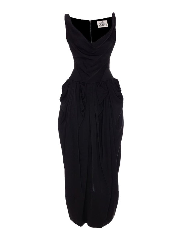 VIVIENNE WESTWOOD: ニーレングスドレス - 膝丈ドレス - 黒