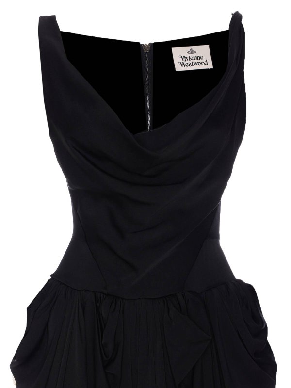 膝丈ドレス - 黒 shop online: VIVIENNE WESTWOOD
