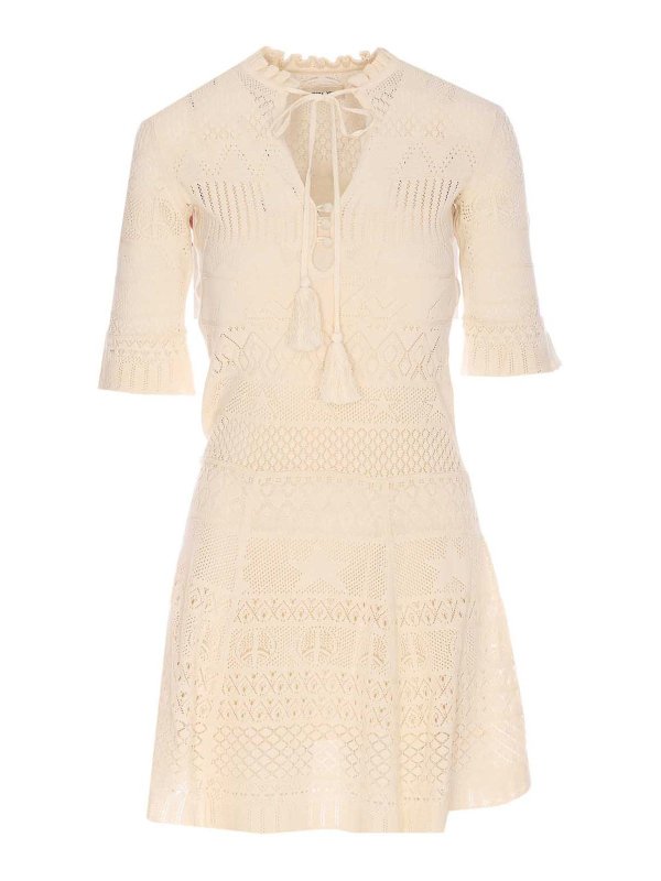 ZADIG&VOLTAIRE: ニーレングスドレス - 膝丈ドレス - 白