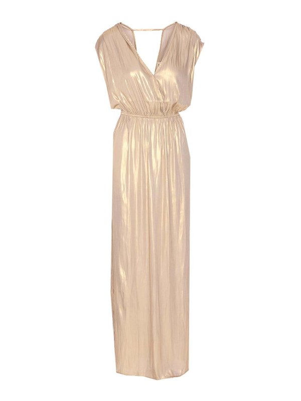 ZADIG&VOLTAIRE: abiti al ginocchio - Vestito  di raso ritmico e oro