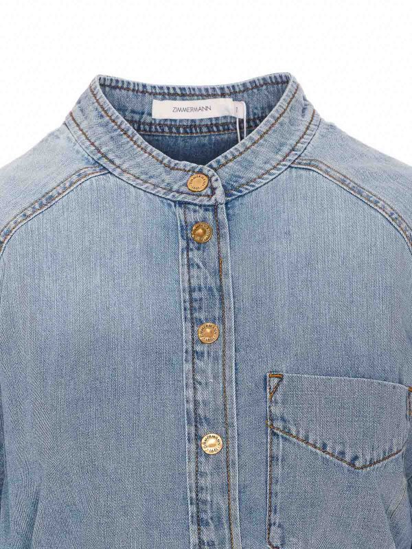 膝丈ドレス - ブルー shop online: ZIMMERMANN