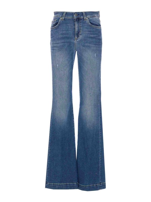 Liu Jo: ブーツカットジーンズ - ブーツカットジーンズ - ミディアムウォッシュ