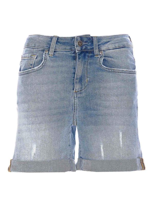 Liu Jo: トラウザーショーツ - ショートパンツ - ミディアムウォッシュ