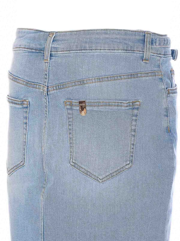 The Best Shops Liu Jo: ニーレングススカート＆ミディ丈 - 膝丈/ミディスカート - ブルー