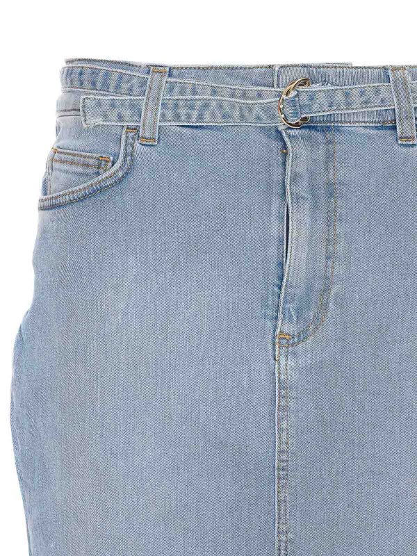 膝丈/ミディスカート - ブルー shop online: Liu Jo