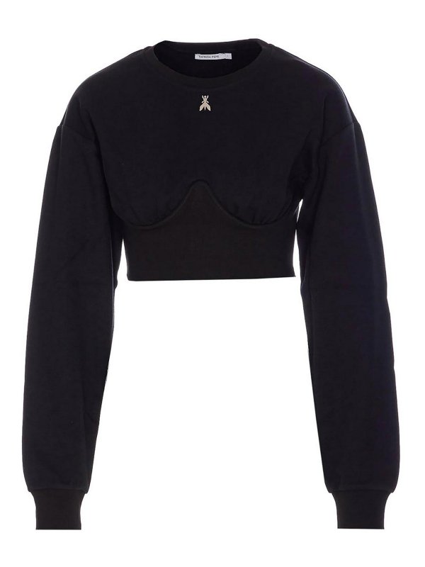 PATRIZIA PEPE: Sweatshirts und Pullover - Sweatshirt - Schwarz