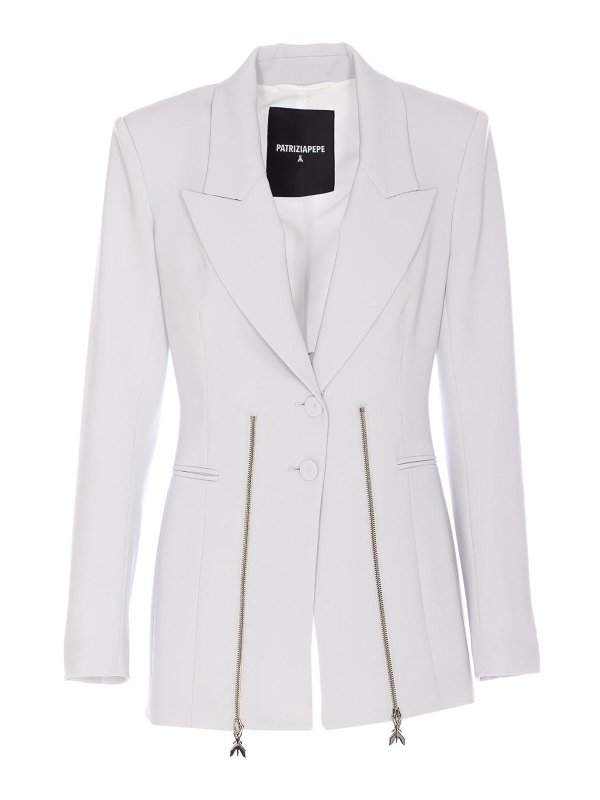 PATRIZIA PEPE: casual jackets - Light Blue Jacket