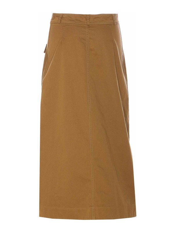 SAINT LAURENT: Knee length skirts & Midi online - Chatain Jupe Longue Skirt