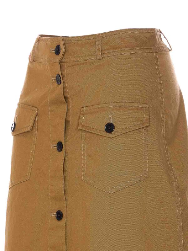 The Best Shops SAINT LAURENT: Knee length skirts & Midi - Chatain Jupe Longue Skirt