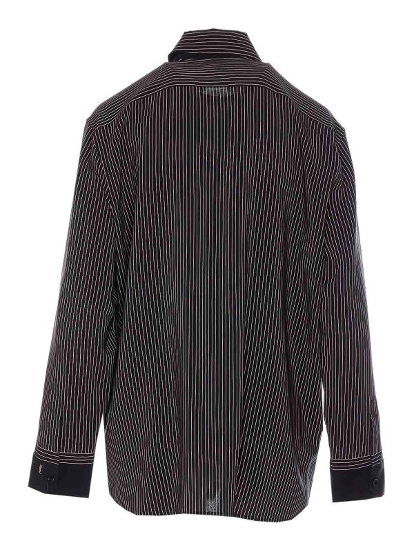 SAINT LAURENT: shirts online - Black And White Striped Shirt