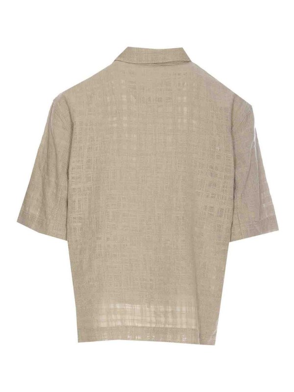 SUNFLOWER: shirts online - Green Adam Shirt Frontal Buttons Closure