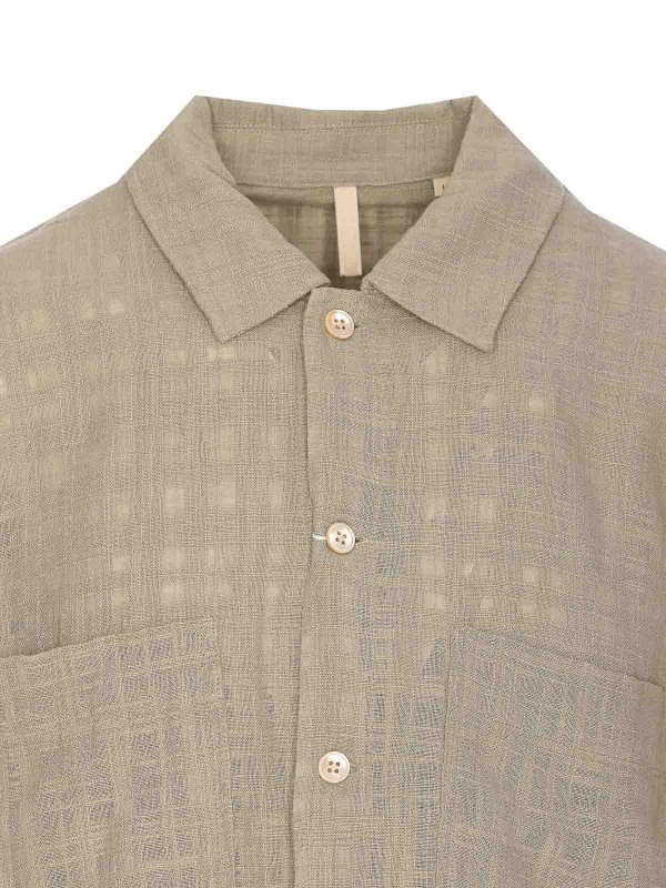 Green Adam Shirt Frontal Buttons Closure shop online: SUNFLOWER