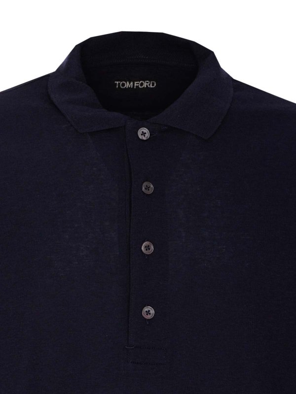 ポロシャツ - ブルー shop online: TOM FORD