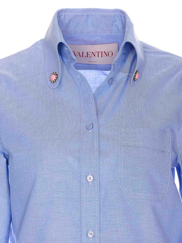 シャツ - ブルー shop online: VALENTINO GARAVANI