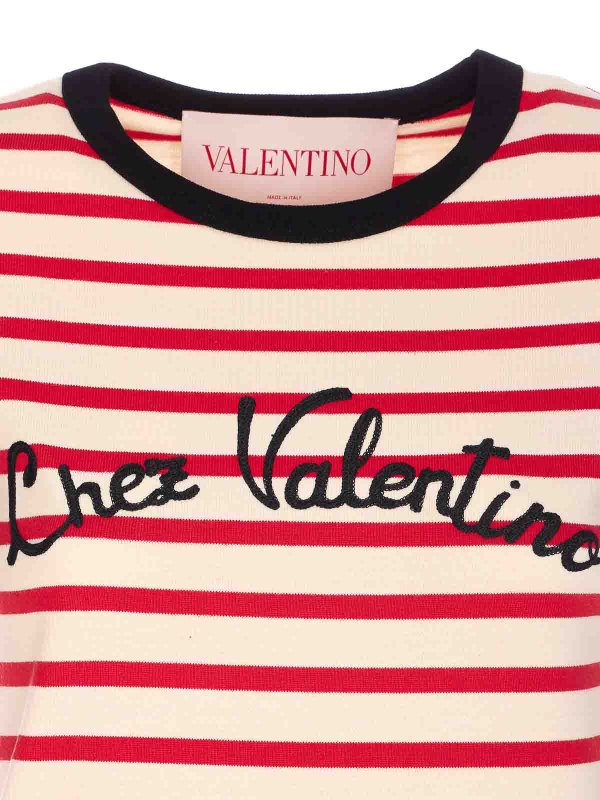 Red striped tee shop online: VALENTINO GARAVANI