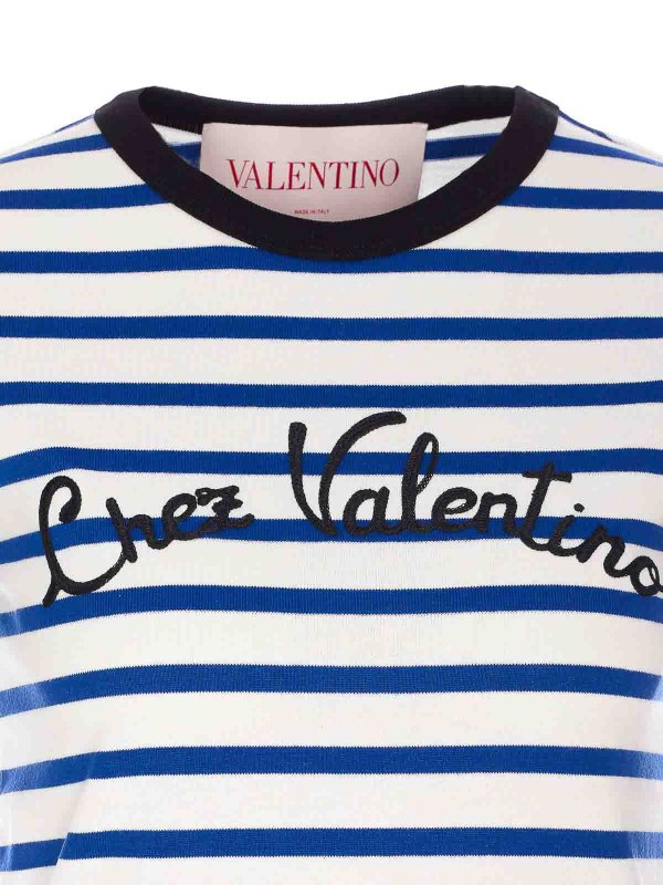 クルーネック - ブルー shop online: VALENTINO GARAVANI