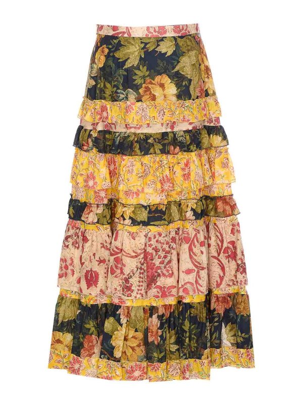 VALENTINO GARAVANI: Knee length skirts & Midi online - Apres Lhiver Macro Flower Skirt