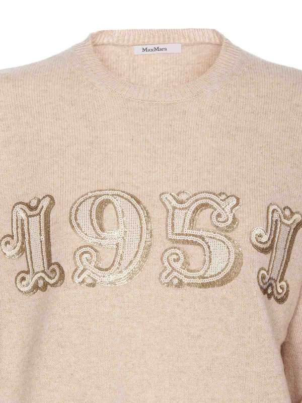 Rundhalspullover - Beige shop online: Max Mara