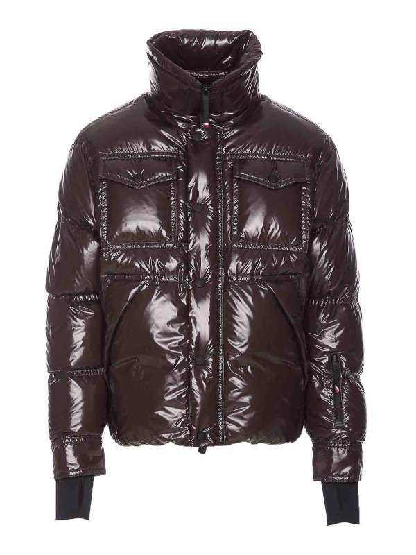 MONCLER: ダウン・ハイテクジャケット - ダウンジャケット - 赤