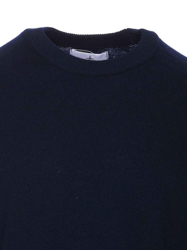 クルーネック - ブルー shop online: STONE ISLAND