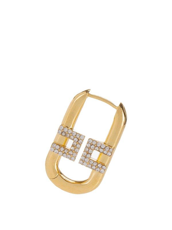 ELISABETTA FRANCHI: Orecchini online - Orecchini di logo e strass