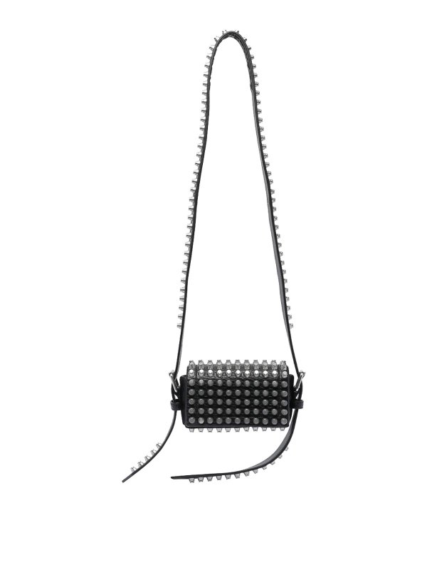 ALEXANDER WANG: cross body bags - Black Mini Ricco Crossbody Bag