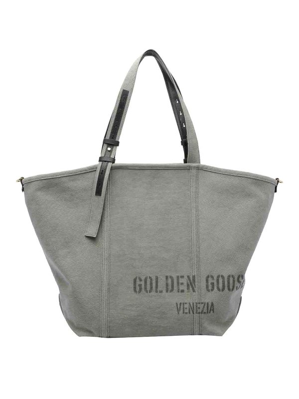 GOLDEN GOOSE: totes bags - 247 Ew Canvas Shopping Bag