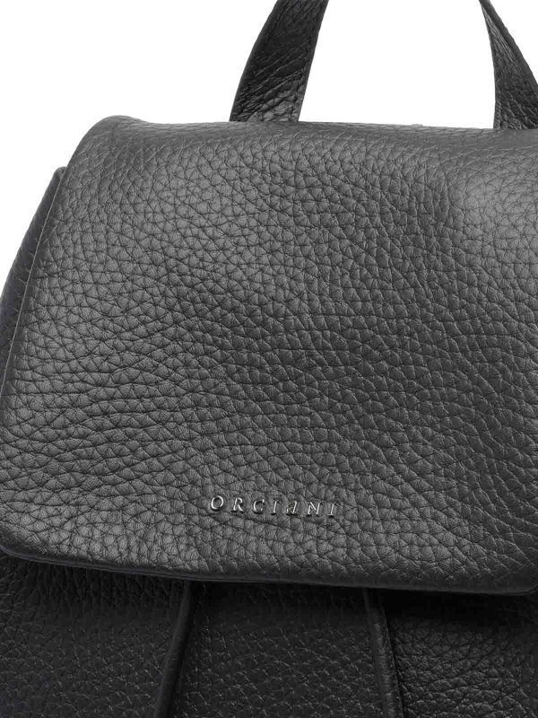 Black Soft Backpack shop online: ORCIANI