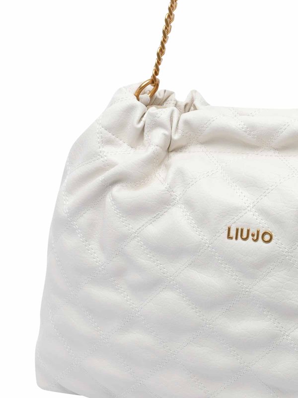White Logo Shoulder Bag shop online: Liu Jo