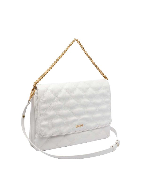 Liu Jo: borse a tracolla online - Borsa a tracolla del logo bianco