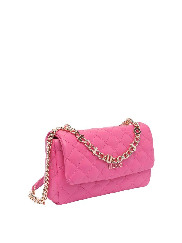 Liu Jo: cross body bags online - Fuchsia Logo Crossbody Bag