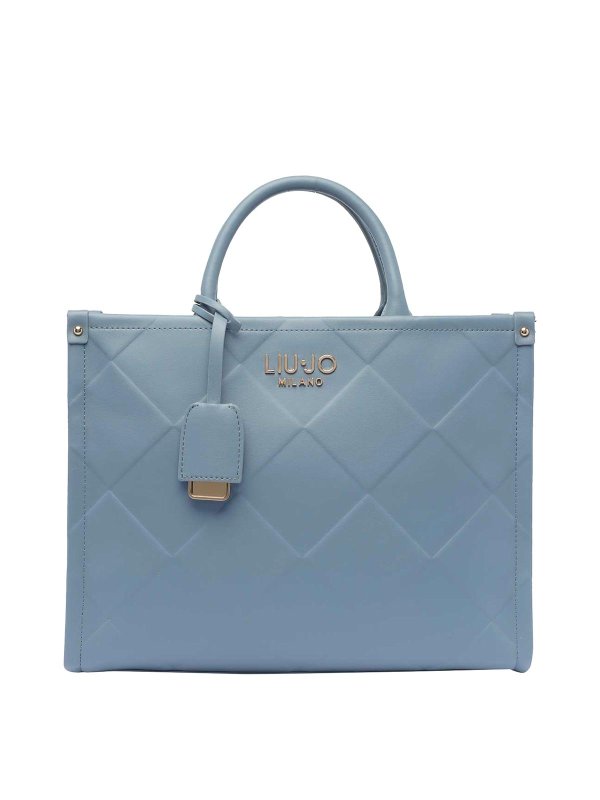 Liu Jo Logo Tote Bag - Blue - Women | AA5206E077864018