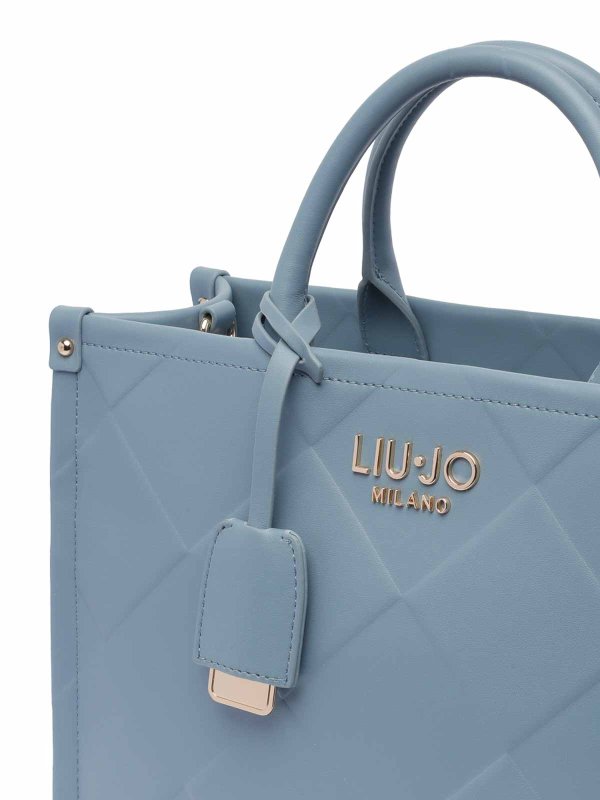Liu Jo Logo Tote Bag - Blue - Women | AA5206E077864018