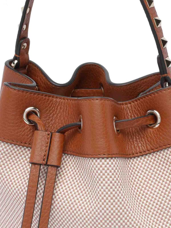 Borsa a secchiello rockstud shop online: VALENTINO GARAVANI