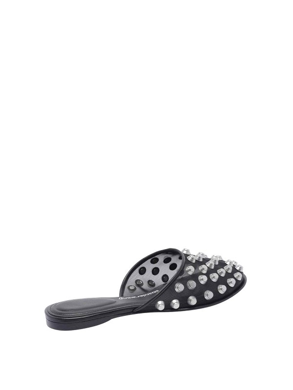 The Best Shops ALEXANDER WANG: sandals - Black Rhodes Flat Slippers